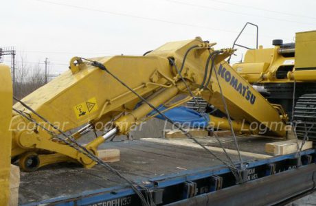 Отправка экскаватора Komatsu PC400 по железной дорогеотправка экскаватора Komatsu PC400